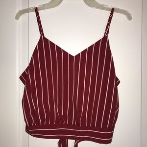 Red & White Striped Tank Top